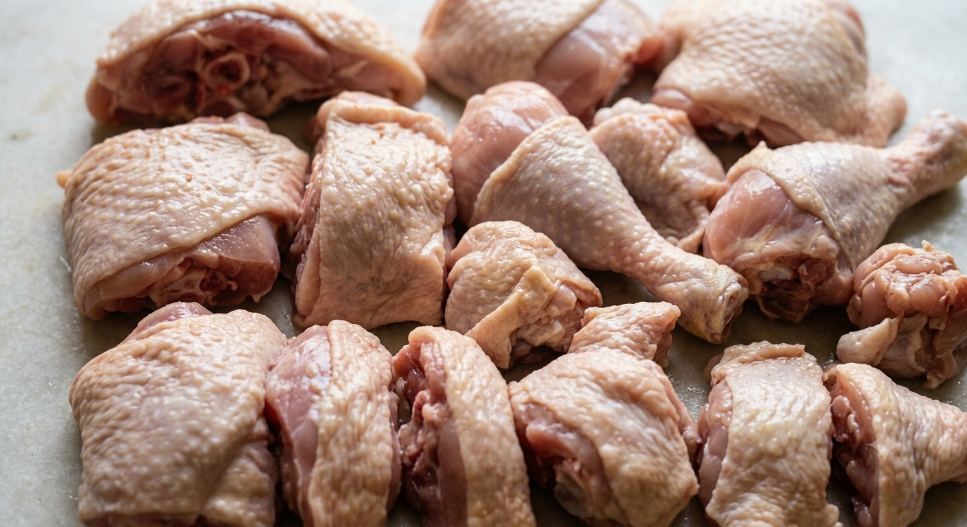Chicken Curry Cut (Skin On) চামড়াসহ কারি কাট মুরগির মাংস